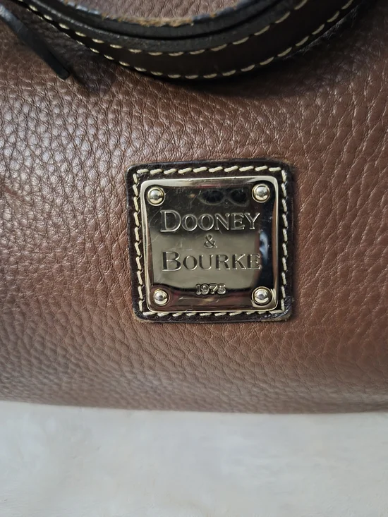 Dooney & Bourke Brown Pebbled Leather Shoulder Bag - Picture 2 of 14